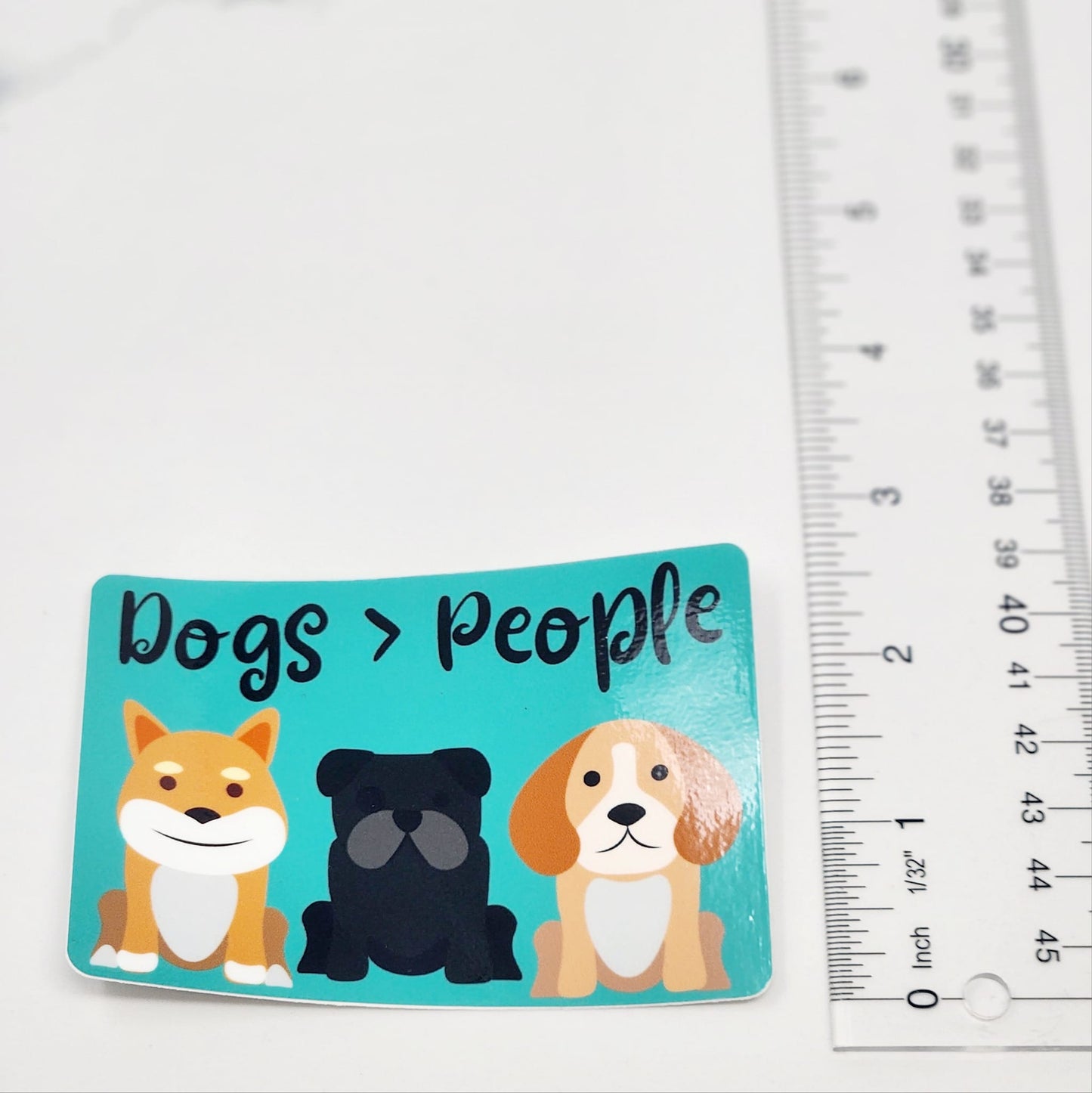 Dogs are Greater than People Sticker